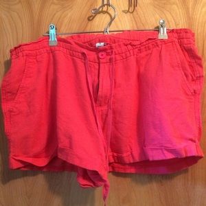 Red Old Navy Linen Shorts